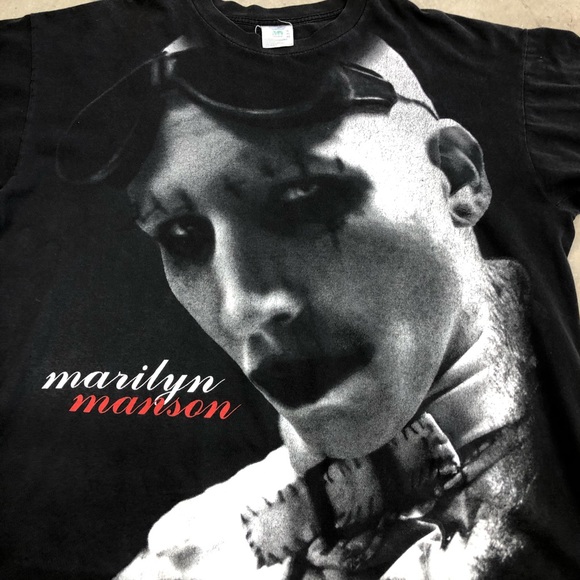 Vintage Marilyn Manson All Over Print Shirt - Picture 2 of 6
